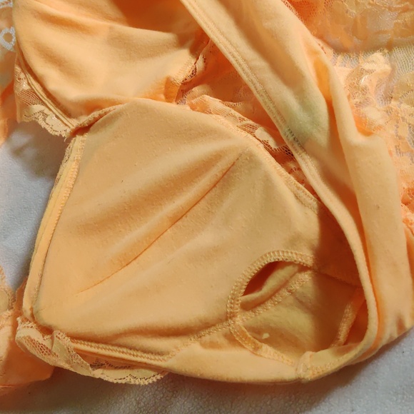 Orange Creamcicle Lacey Halter Crop Top NWOT - Picture 4 of 8